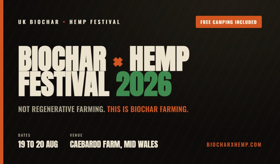 UK Biochar x Hemp Festival 2026 poster